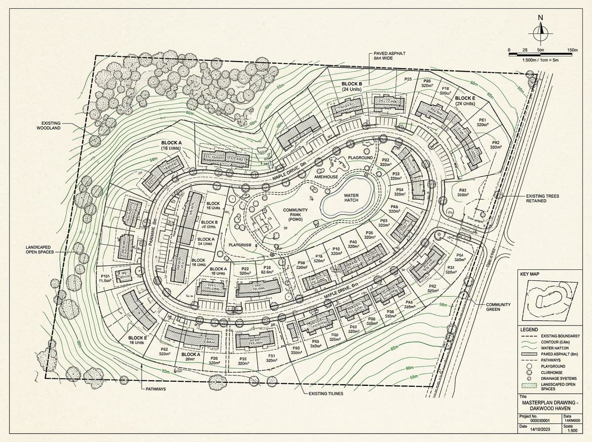 Plan zagospodarowania osiedla